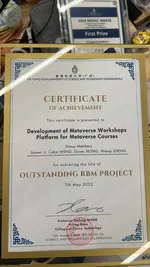 We won HKUST(GZ) RedBird Outstanding RBM Project Award